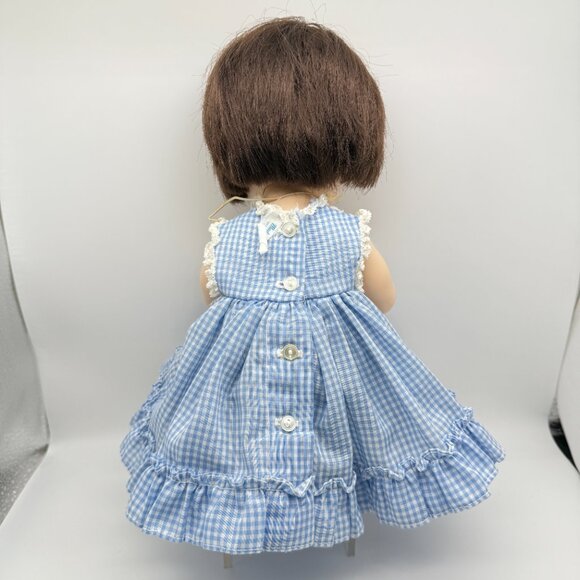 Madame Alexander Sweet Tears Doll #3627 Original Pacifier Blue Gingham Dress - Picture 6 of 12